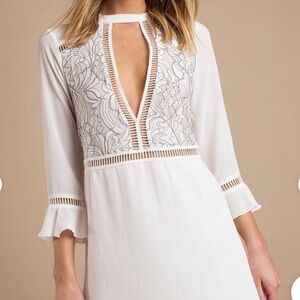 TOBI 3/4 Sleeve Lace Cut-out Dress